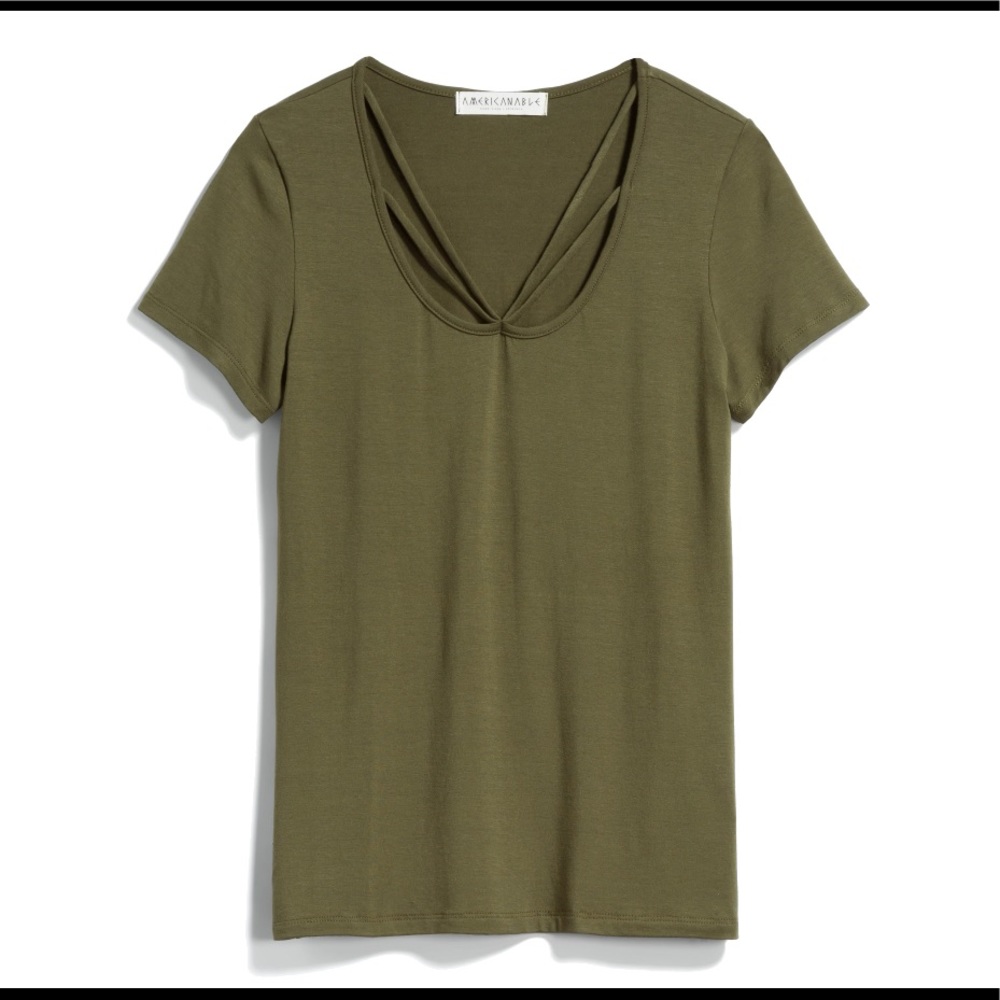 American Able cross front knit top